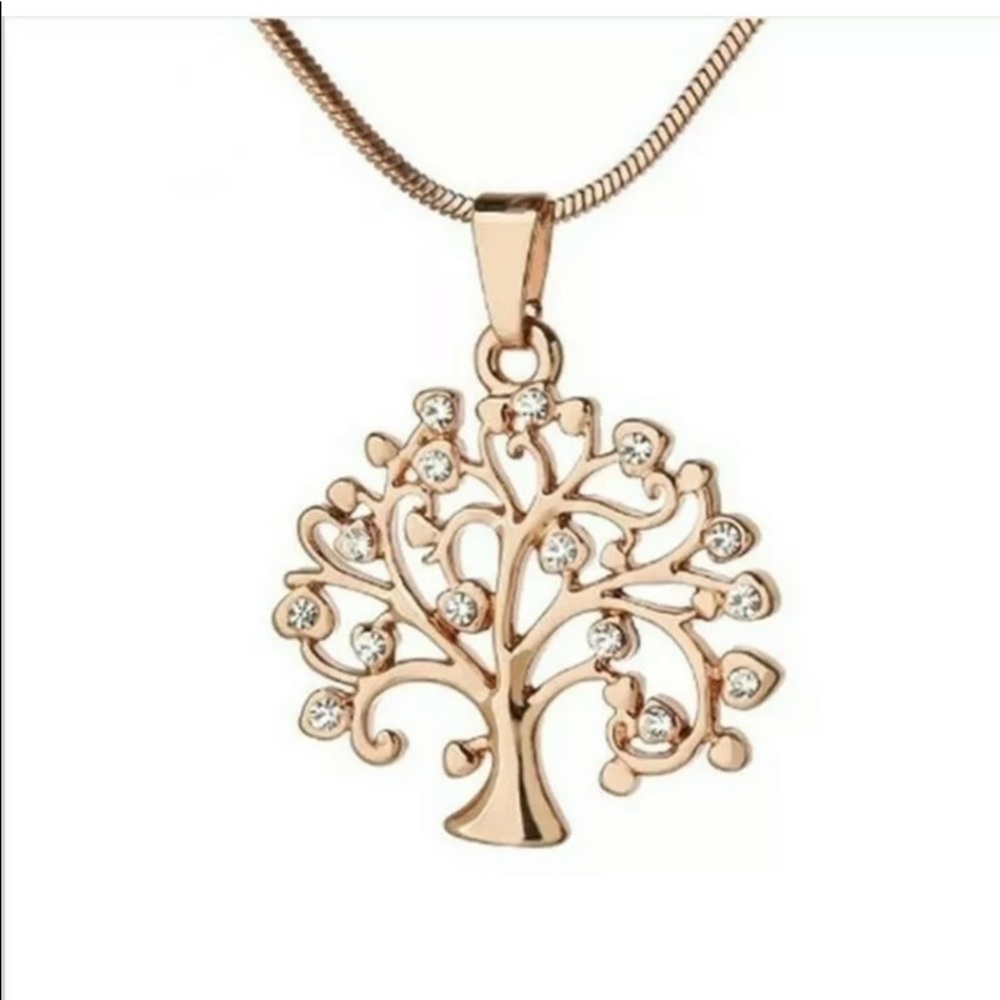 🆕 TREE of LIFE Necklace w/Sparkling crystals!!